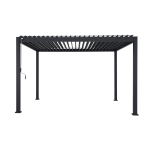 Pergola ogrodowa tarasowa MIRADOR Solid 80 - 3 x 4 m Antracyt